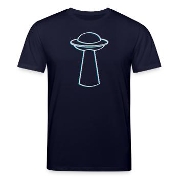 UFO Glitch – Rave & Techno Vibes - Stanley/Stella CREATOR Unisex Organic T-Shirt - navy - Front