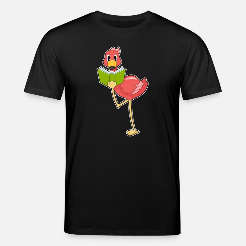 Flamingo Nerd Buch - Stanley/Stella Unisex Bio-T-Shirt CREATOR  - Schwarz