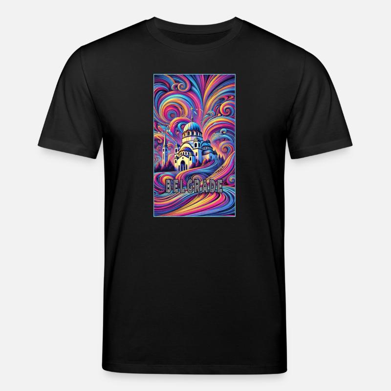 Belgrad Serbien Panorama Design - Stanley/Stella Unisex Bio-T-Shirt CREATOR  - Schwarz