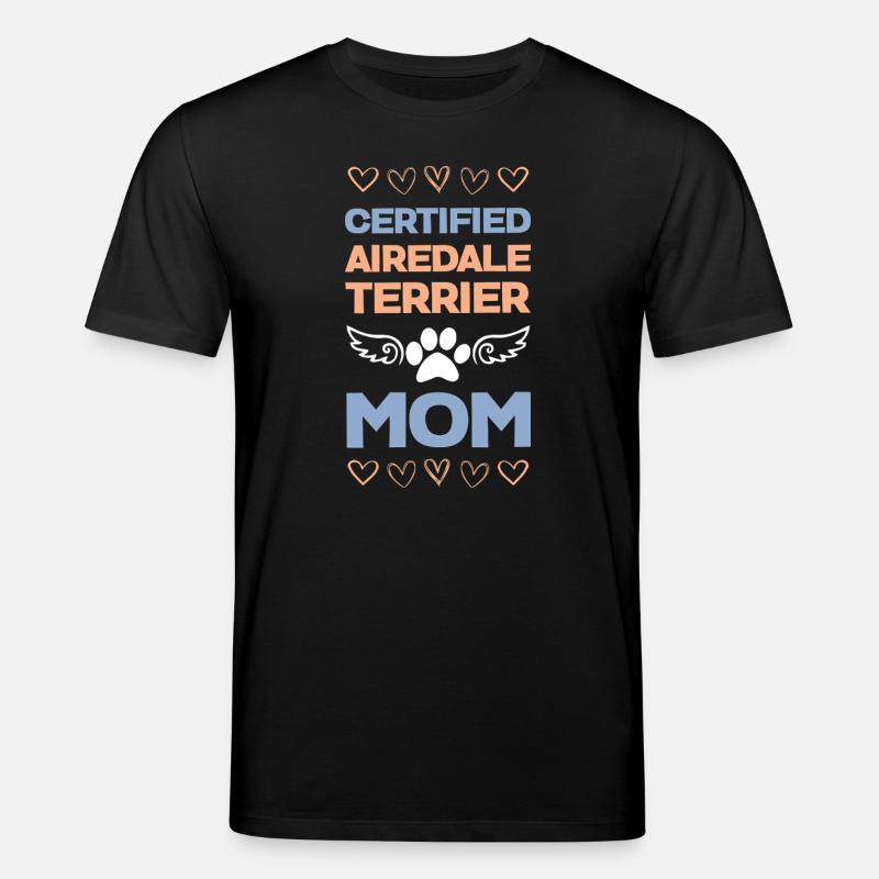 Airedale Terrier Mama - Stanley/Stella Unisex Bio-T-Shirt CREATOR  - Schwarz