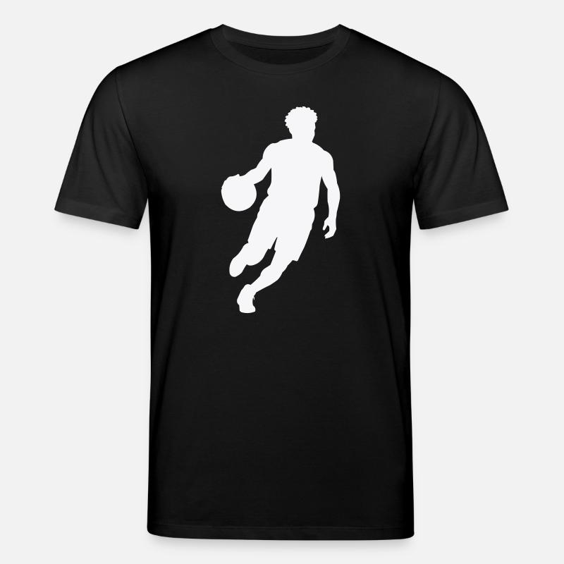 Sprungender Basketball-Silhouette - Stanley/Stella Unisex Bio-T-Shirt CREATOR  - Schwarz