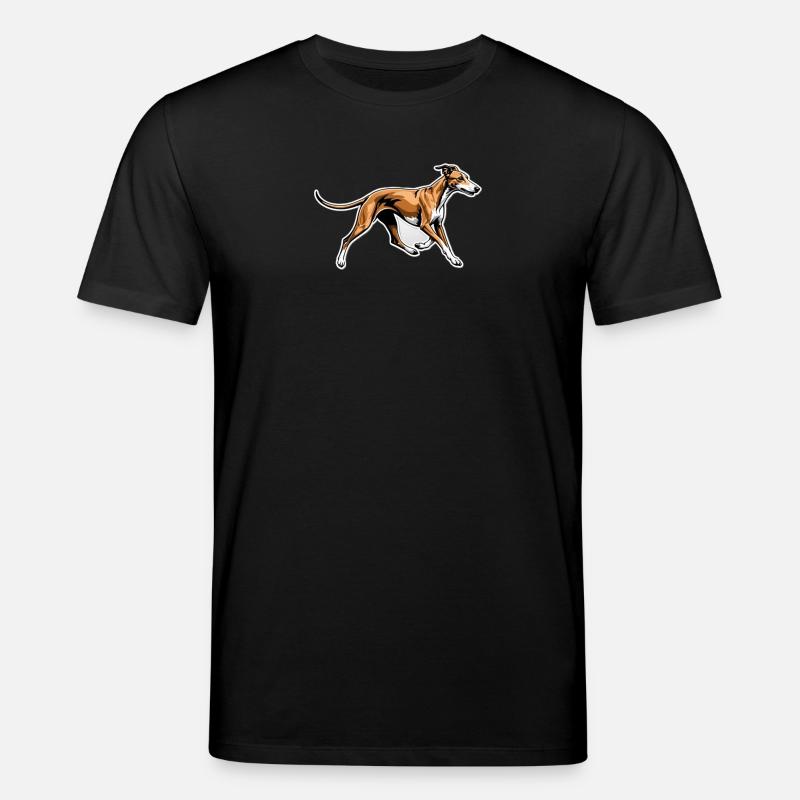 Dynamischer Windhund Lauf-Illustration - Stanley/Stella Unisex Bio-T-Shirt CREATOR  - Schwarz