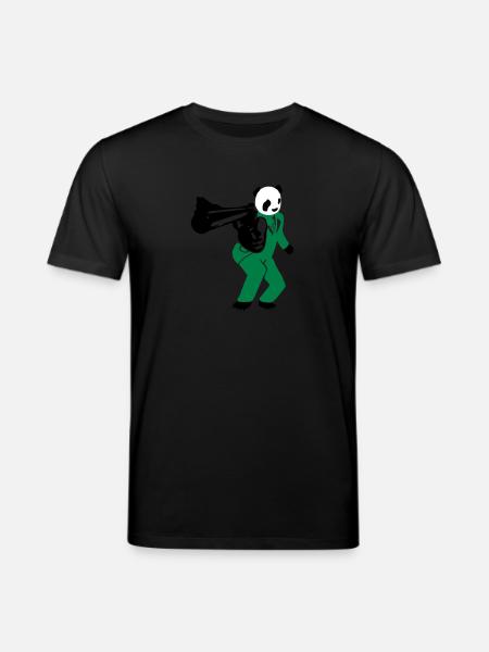 shooting panda 2 - Stanley/Stella Unisex Bio-T-Shirt CREATOR - Schwarz