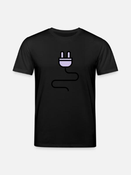 Câble d'alimentation, fiche - T-shirt bio CREATOR Stanley/Stella Unisexe - noir
