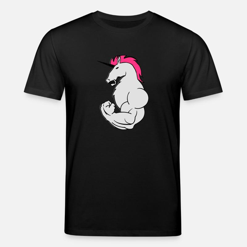 bodybuilding_einhorn_02 - Stanley/Stella Unisex Bio-T-Shirt CREATOR  - Schwarz