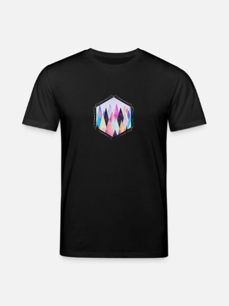 Hipster triangles (geometry) Abstract Mountains - Stanley/Stella CREATOR Unisex Organic T-Shirt - black