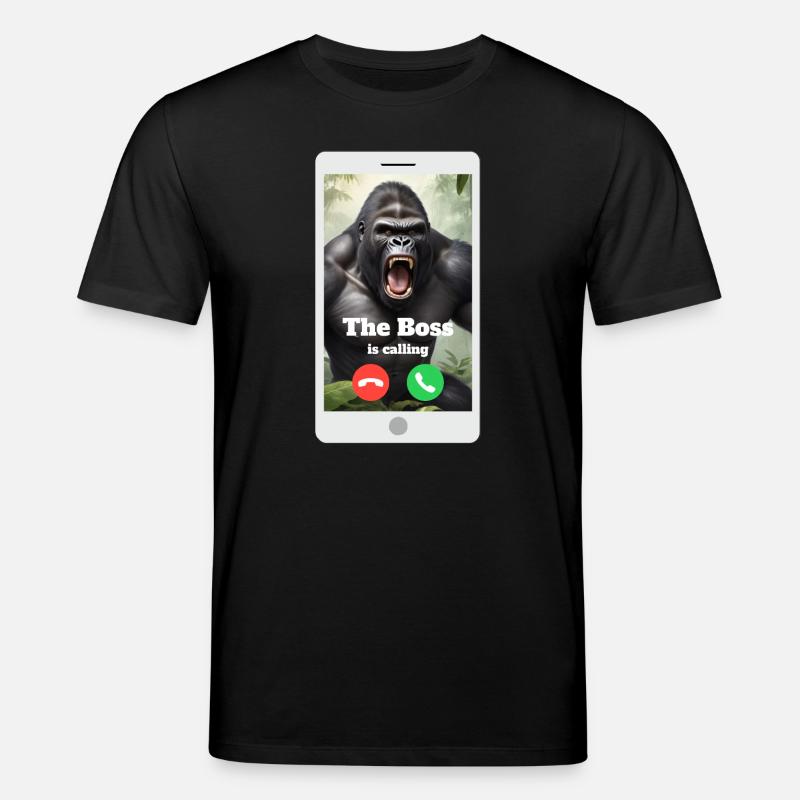 Dein Chef ruft dich an! - Stanley/Stella Unisex Bio-T-Shirt CREATOR  - Schwarz