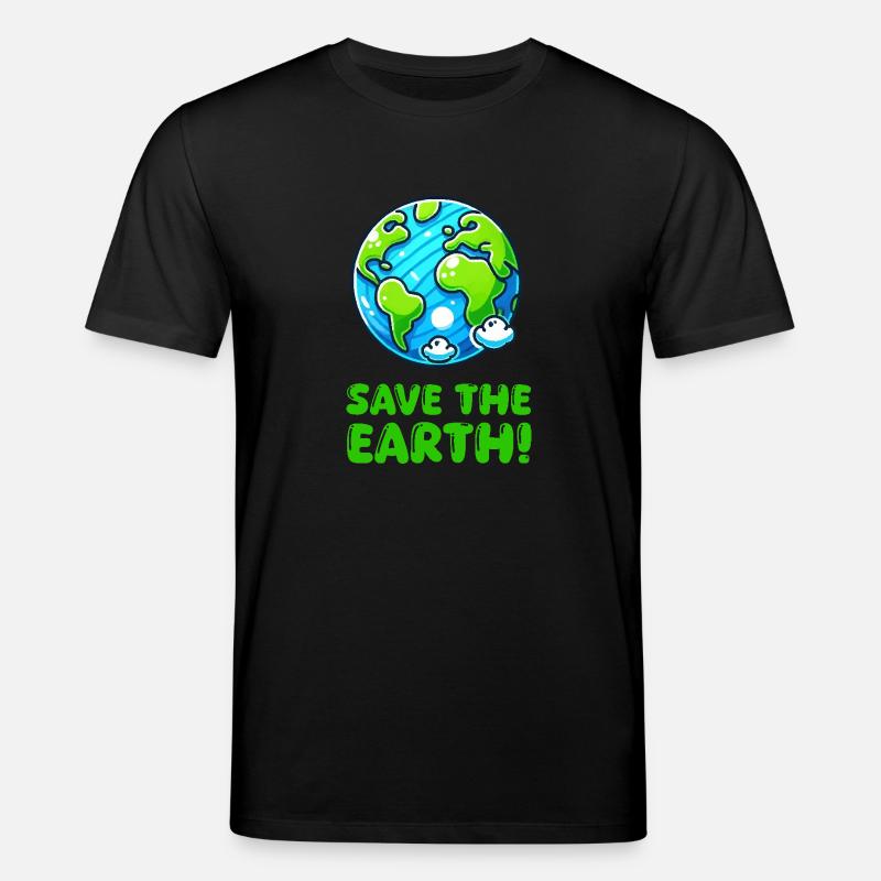 erde planet save the earth - Stanley/Stella Unisex Bio-T-Shirt CREATOR  - Schwarz