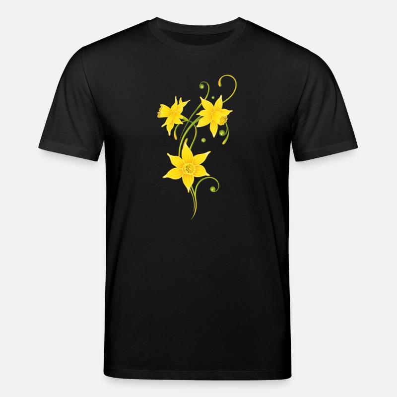 Narzisse Osterglocken Ostern - Stanley/Stella Unisex Bio-T-Shirt CREATOR  - Schwarz