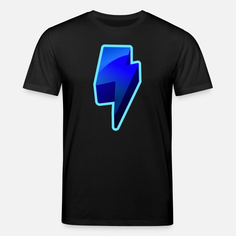 NeonBlitz Lightning Graphic Blue - Stanley/Stella CREATOR Unisex Organic T-Shirt - black