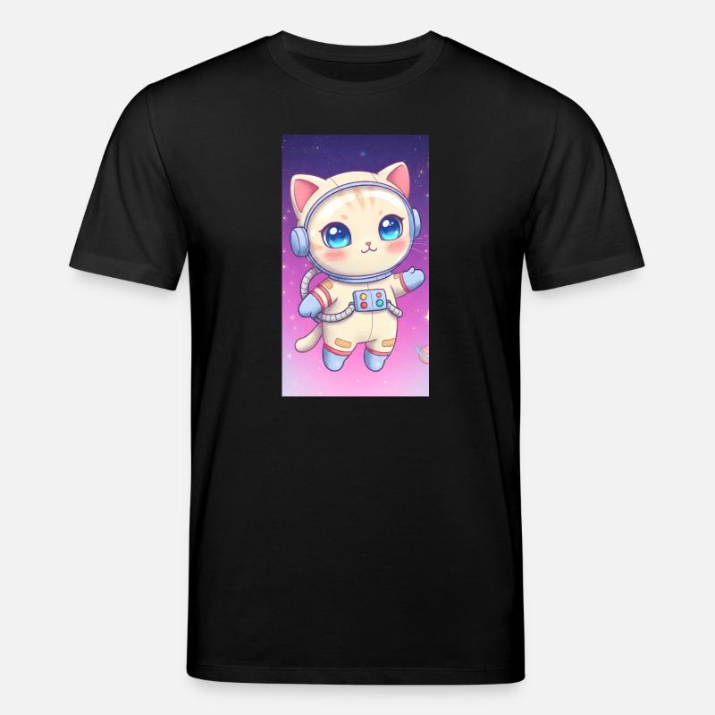 Astronaut Kätzchen - Stanley/Stella Unisex Bio-T-Shirt CREATOR  - Schwarz