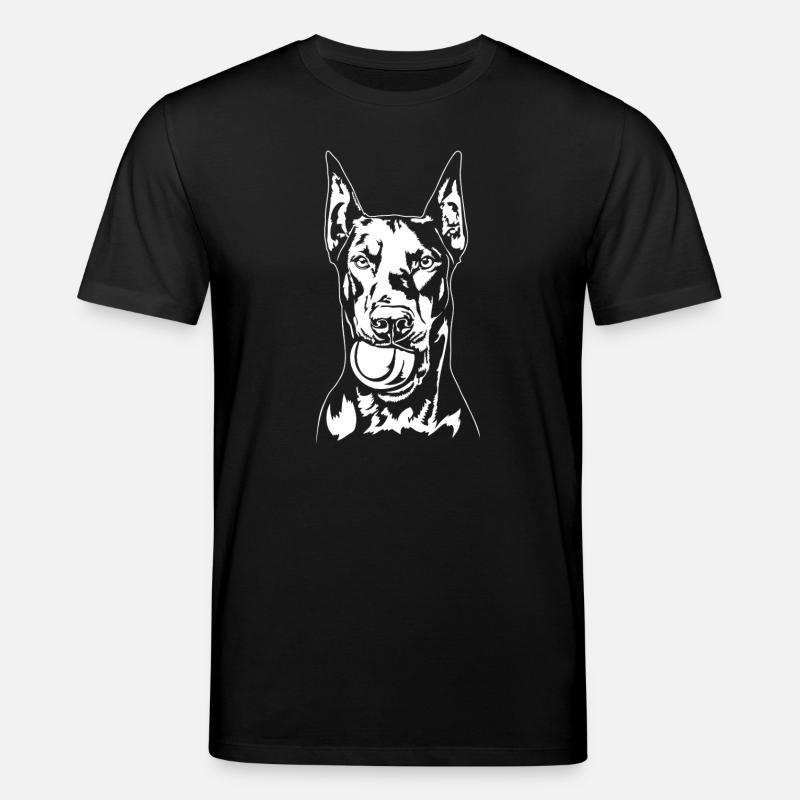 Dobermann Ball Balljunkie Hunde Wilsigns - Stanley/Stella Unisex Bio-T-Shirt CREATOR  - Schwarz
