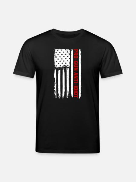 Pro-guns, anti-idiot - Stanley/Stella CREATOR Unisex Organic T-Shirt - black
