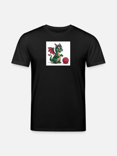 Grüner Drachenball Freund - Stanley/Stella CREATOR Unisex Organic T-Shirt - black