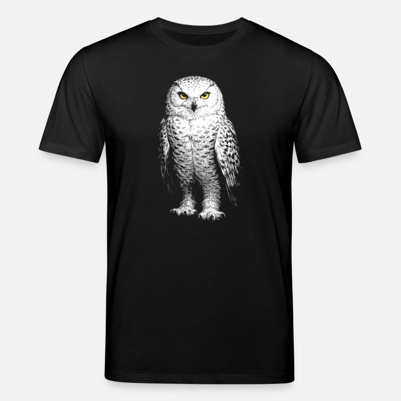 Schneeeule - Stanley/Stella Unisex Bio-T-Shirt CREATOR  - Schwarz