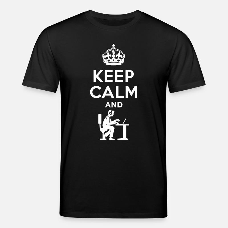 Keep Calm - Nerd - Programmieren - Gamen - Stanley/Stella Unisex Bio-T-Shirt CREATOR  - Schwarz