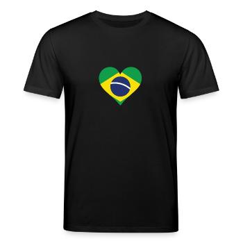 Un coeur pour le Brésil - T-shirt bio CREATOR Stanley/Stella Unisexe - noir - Devant - Alina (178cm) & Michal (187cm)