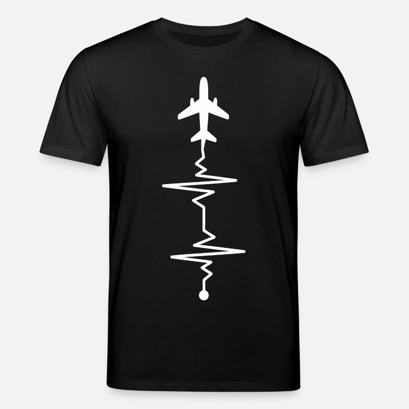 Luftflug Zickzack-Skizze - Stanley/Stella Unisex Bio-T-Shirt CREATOR - Schwarz