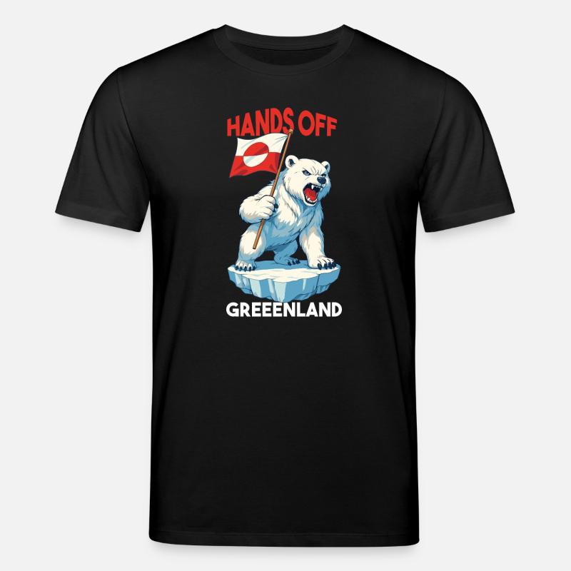Hands Off Greenland - Stanley/Stella Unisex Bio-T-Shirt CREATOR  - Schwarz