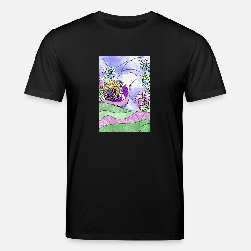 Schnecke - Stanley/Stella Unisex Bio-T-Shirt CREATOR  - Schwarz