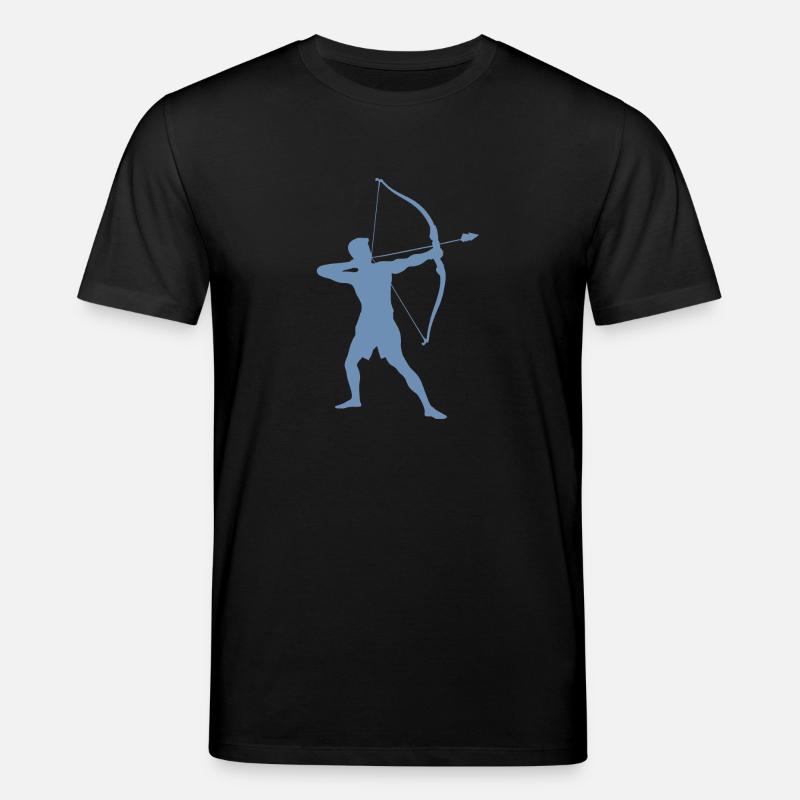 Bogenschütze-Silhouette, Präzises - Stanley/Stella Unisex Bio-T-Shirt CREATOR  - Schwarz