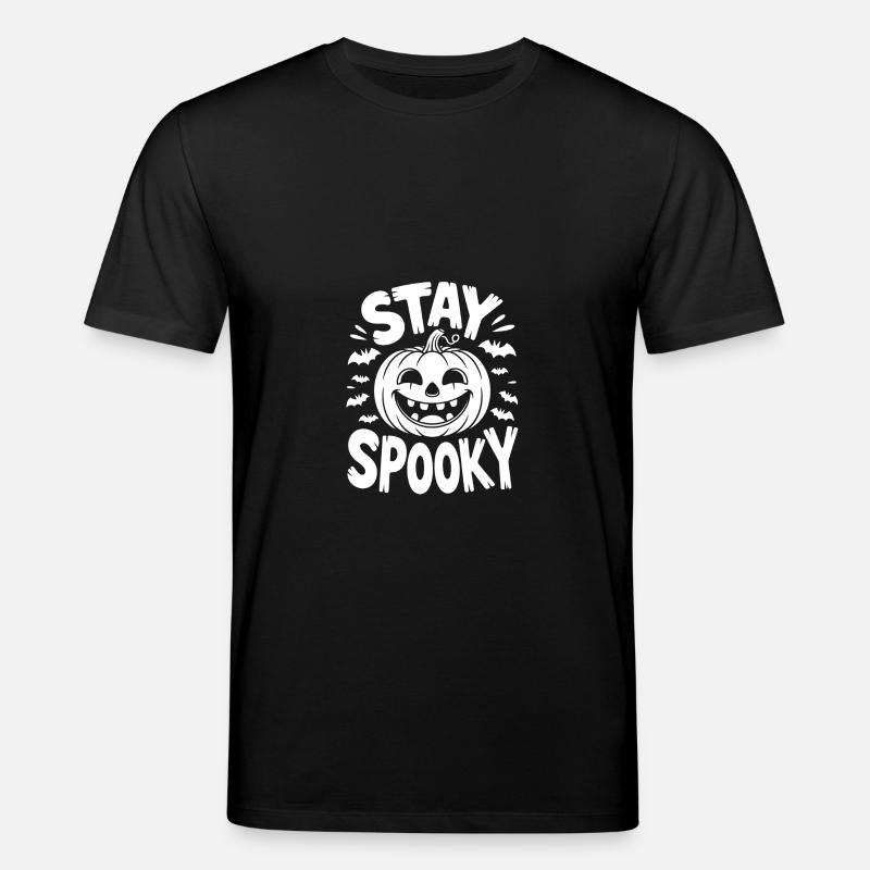 Restez effrayant drôle Halloween Design - T-shirt bio CREATOR Stanley/Stella Unisexe - noir