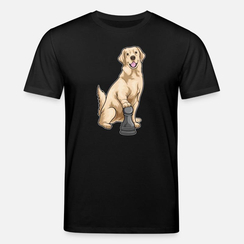 Labrador Schachfigur Bauer Schach - Stanley/Stella Unisex Bio-T-Shirt CREATOR  - Schwarz