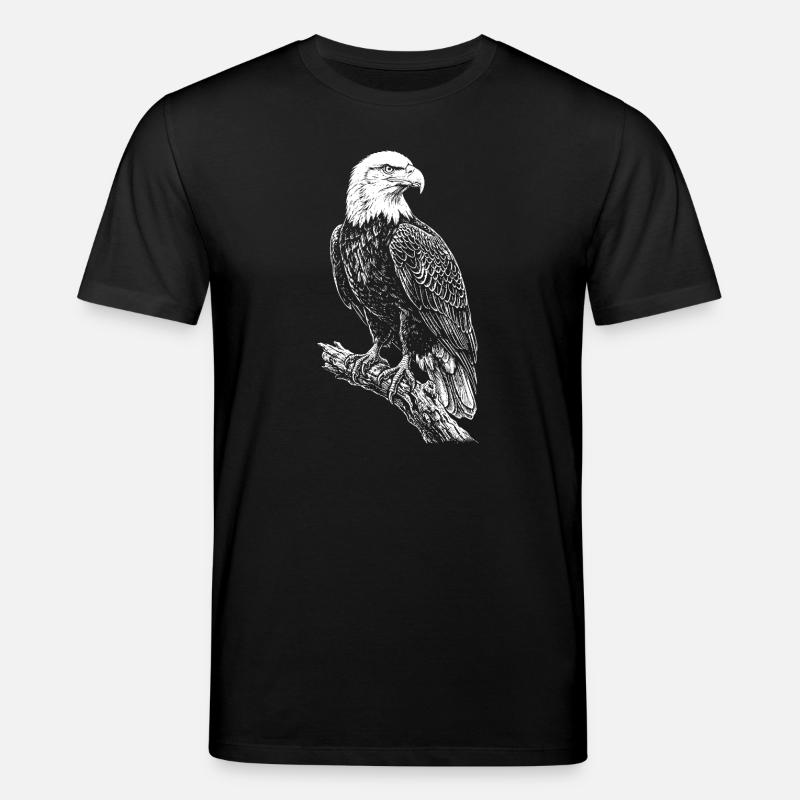 Perched Eagle Silhouette - Stanley/Stella CREATOR Unisex Organic T-Shirt - black