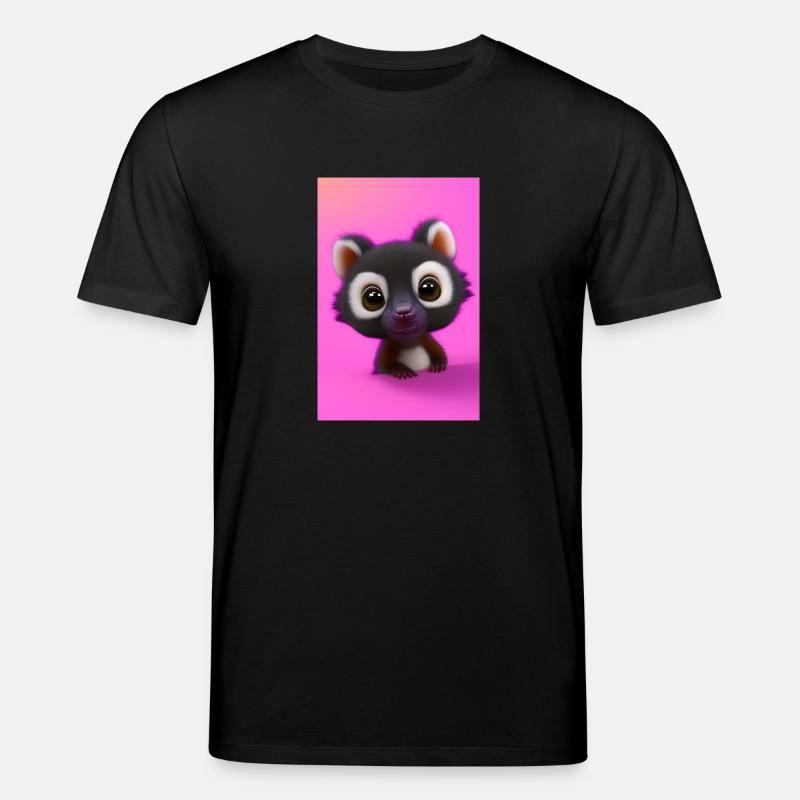Singe lémurien - T-shirt bio CREATOR Stanley/Stella Unisexe - noir