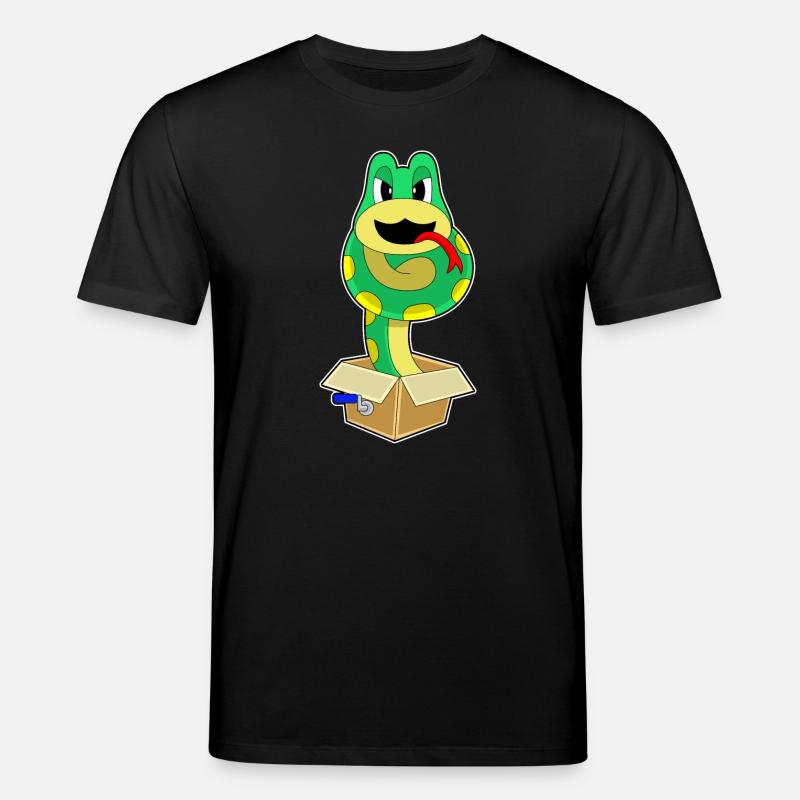 Schlange Karton - Stanley/Stella Unisex Bio-T-Shirt CREATOR  - Schwarz