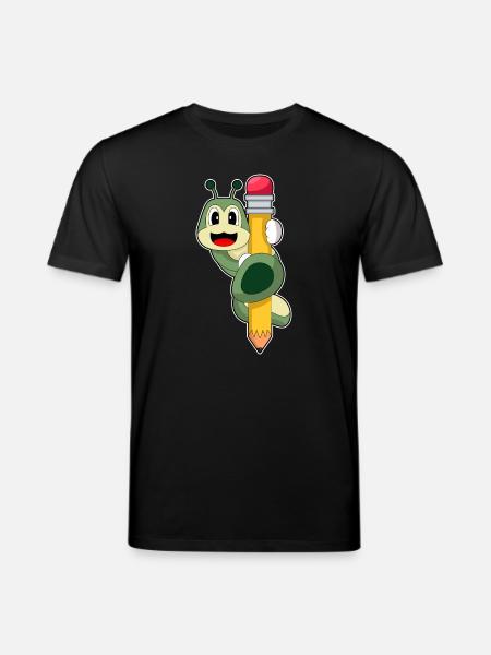 Caterpillar Pupil Pencil School - Stanley/Stella CREATOR Unisex Organic T-Shirt - black