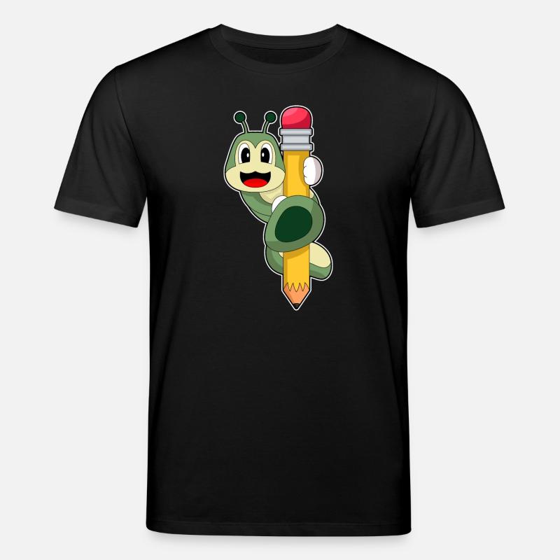 École de crayons Caterpillar Pupil - T-shirt bio CREATOR Stanley/Stella Unisexe - noir