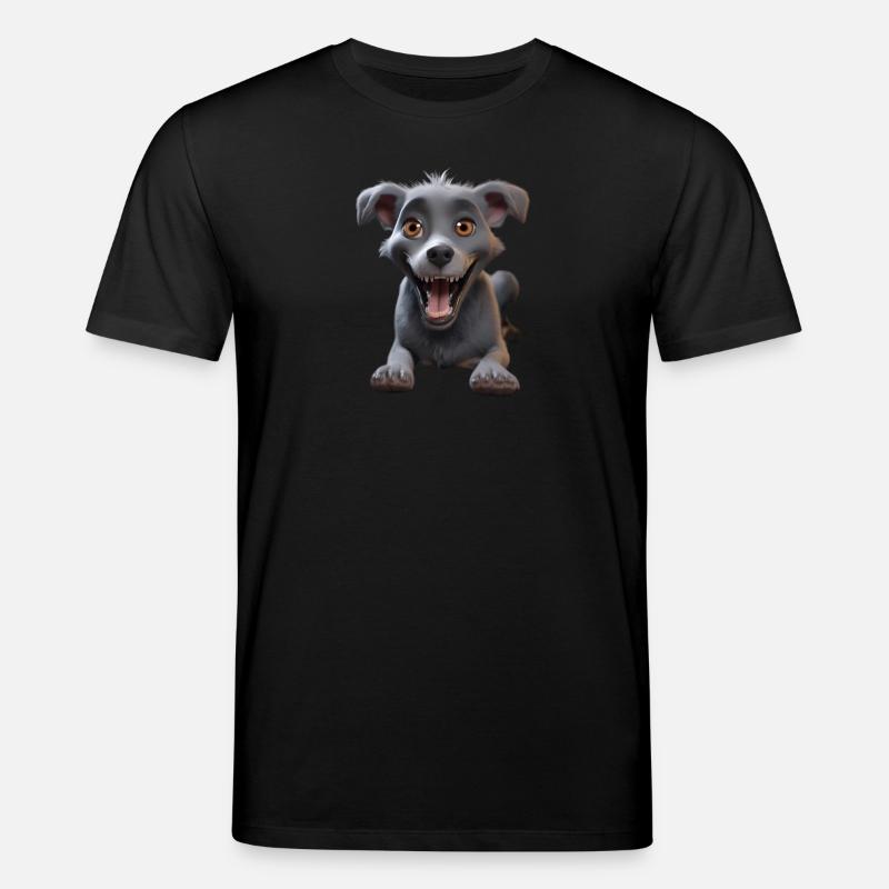 Wartender Hund - Stanley/Stella Unisex Bio-T-Shirt CREATOR  - Schwarz