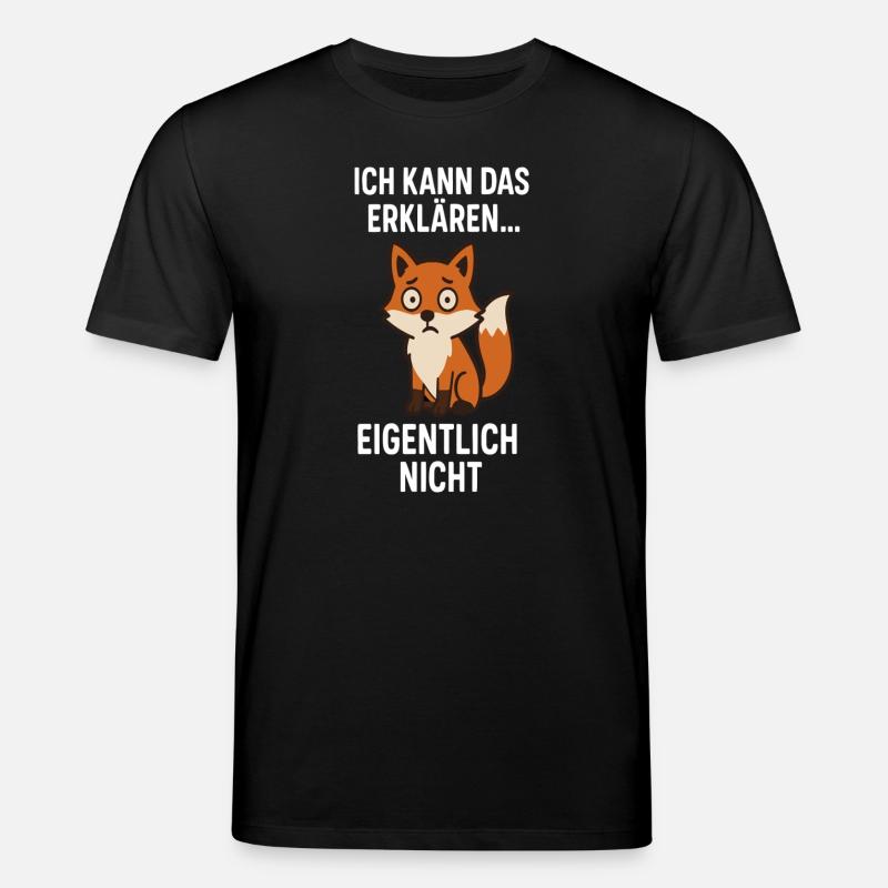 Fuchswitz: Erklären? Eigentlich Nein - Stanley/Stella Unisex Bio-T-Shirt CREATOR - Schwarz