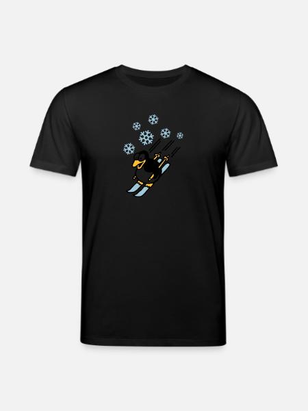 pinguin_ski_022011_d_3c - Stanley/Stella Unisex Bio-T-Shirt CREATOR - Schwarz