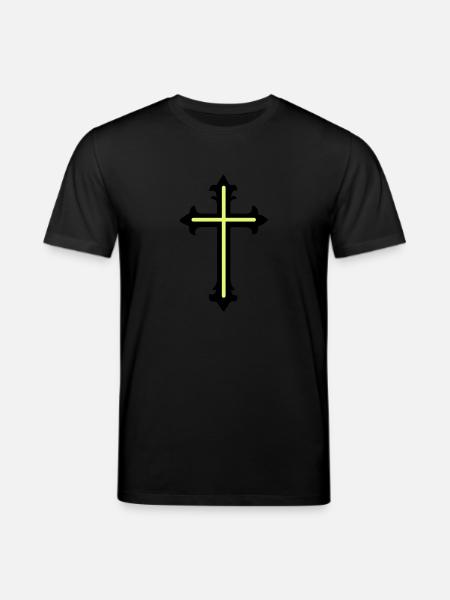 Cross Symbol Line - Stanley/Stella CREATOR Unisex Organic T-Shirt - black