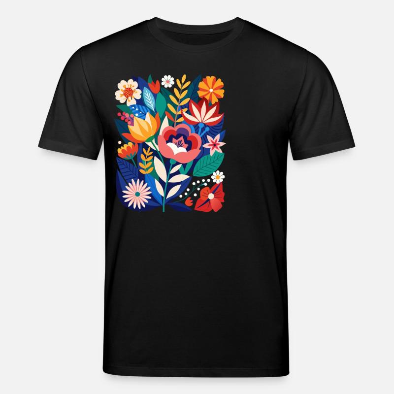 Fleurs - Printemps - Été - Fleurs - T-shirt bio CREATOR Stanley/Stella Unisexe - noir