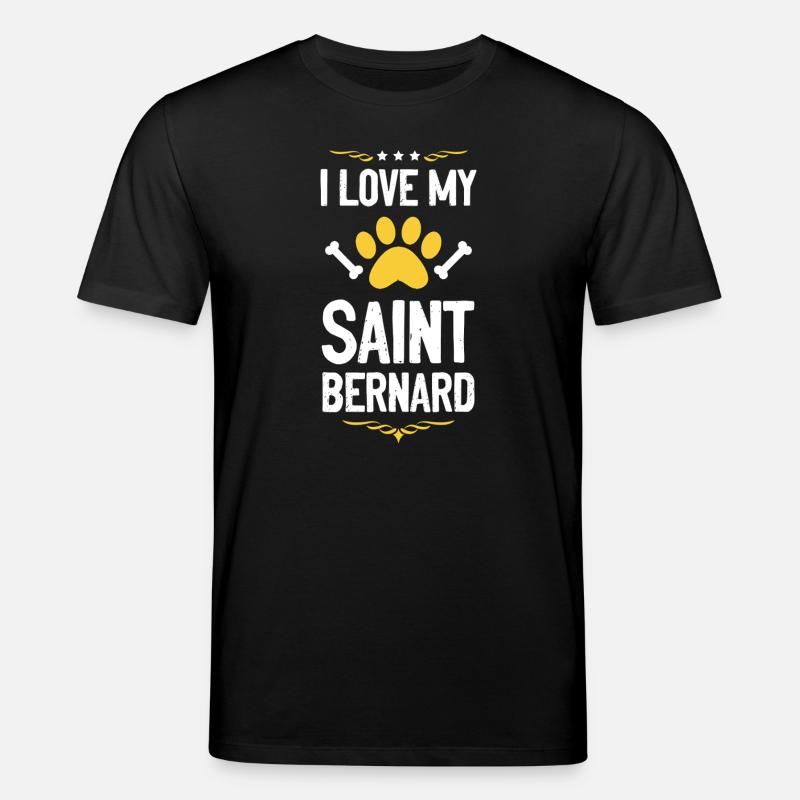 J’aime mon Saint-Bernard - T-shirt bio CREATOR Stanley/Stella Unisexe - noir