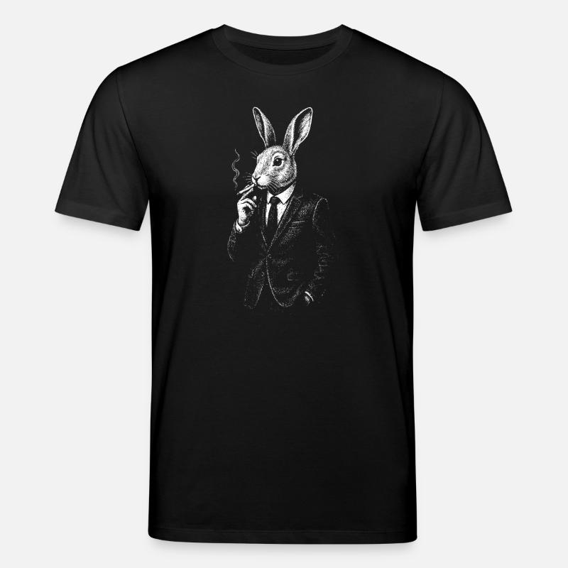 Gentleman Rabbit Smokey Noir - Stanley/Stella Unisex Bio-T-Shirt CREATOR  - Schwarz