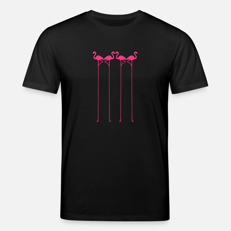 Flamingo vektor - Stanley/Stella Unisex Bio-T-Shirt CREATOR  - Schwarz