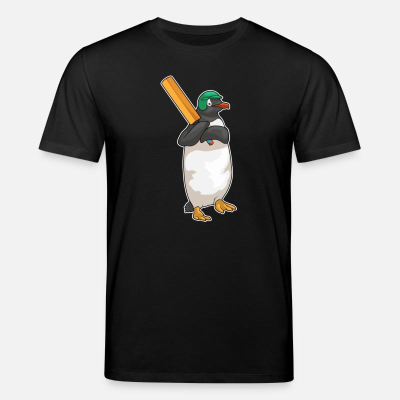 Penguin Cricket Cricket Bat - T-shirt bio CREATOR Stanley/Stella Unisexe - noir