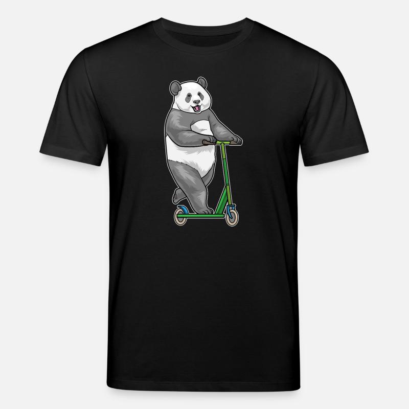 Trottinette Panda - T-shirt bio CREATOR Stanley/Stella Unisexe - noir