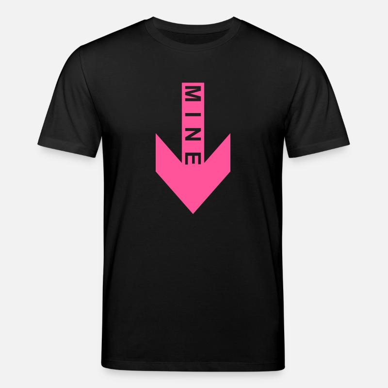 Mine flèche rose en bas - T-shirt bio CREATOR Stanley/Stella Unisexe - noir
