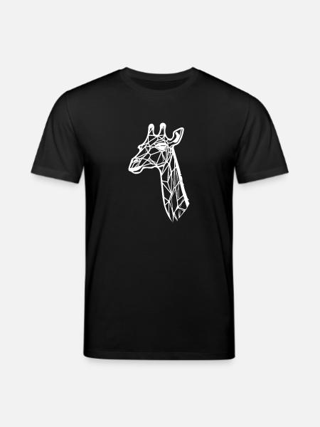 Slender Giraffe Geometric Lines Style - Stanley/Stella CREATOR Unisex Organic T-Shirt - black