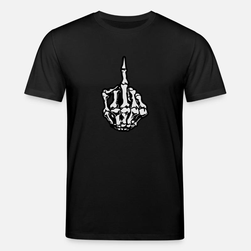 middlefinger_skull_02 - Stanley/Stella Unisex Bio-T-Shirt CREATOR  - Schwarz