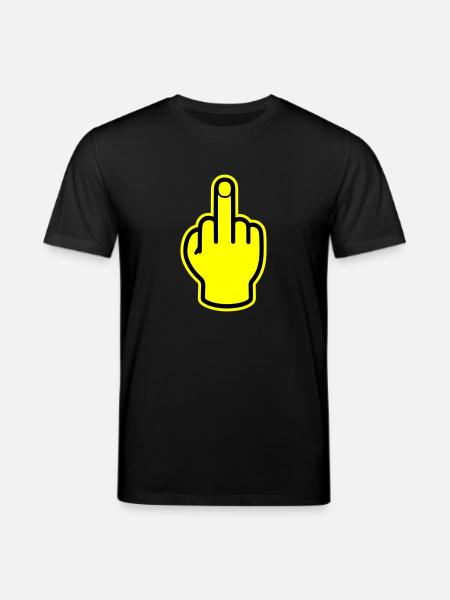 Middle Finger Hand Provocative - Stanley/Stella CREATOR Unisex Organic T-Shirt - black