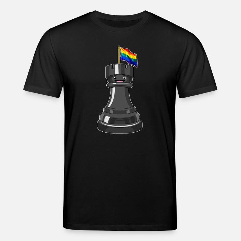 Schachfigur Turm Schach - Stanley/Stella Unisex Bio-T-Shirt CREATOR  - Schwarz