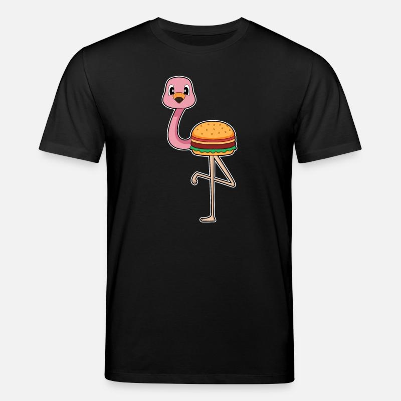 Flamingo Burger - Stanley/Stella CREATOR Unisex Organic T-Shirt - black