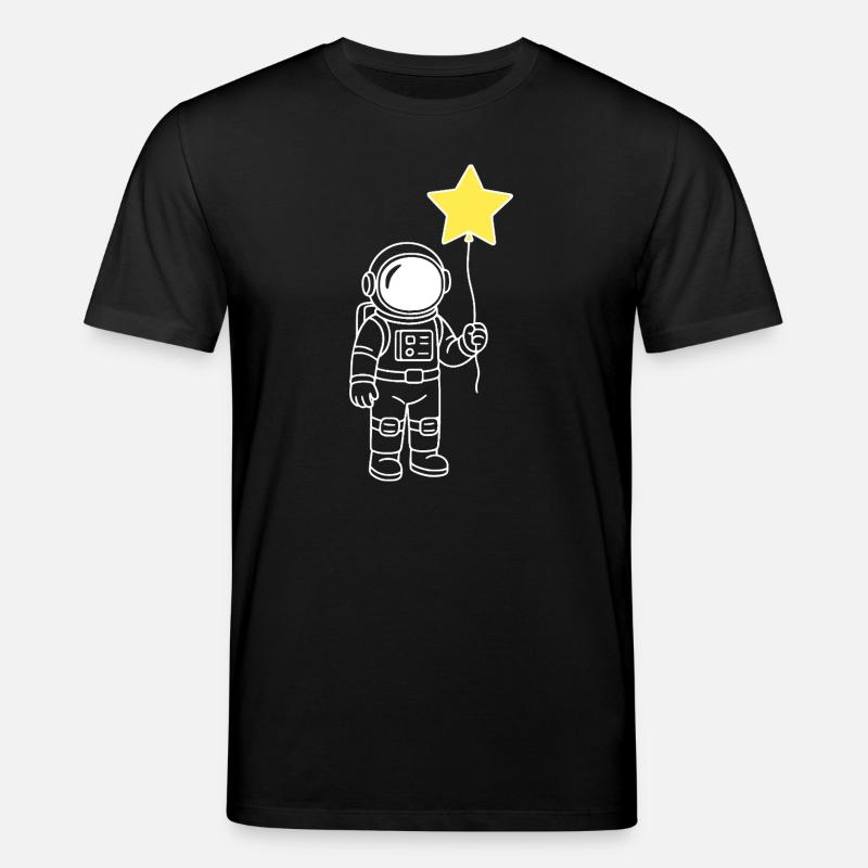 Astronaut mit Stern-Ballon – Space Artwork - Stanley/Stella Unisex Bio-T-Shirt CREATOR  - Schwarz