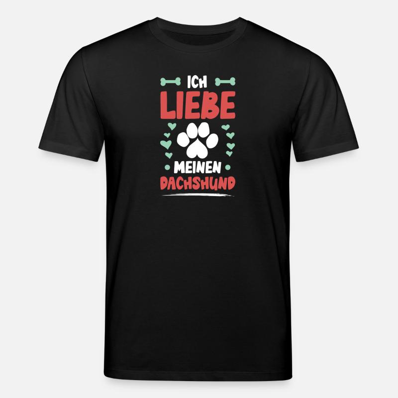 J’adore mon teckel - T-shirt bio CREATOR Stanley/Stella Unisexe - noir